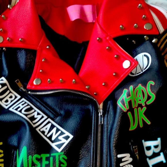 Copy (Graphic Leather Jacket) - Picture 1 of 2